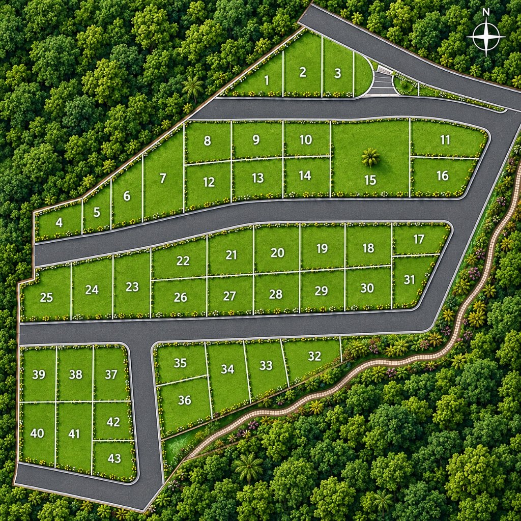 Raaga Official 3D Villa Plot Layout Map